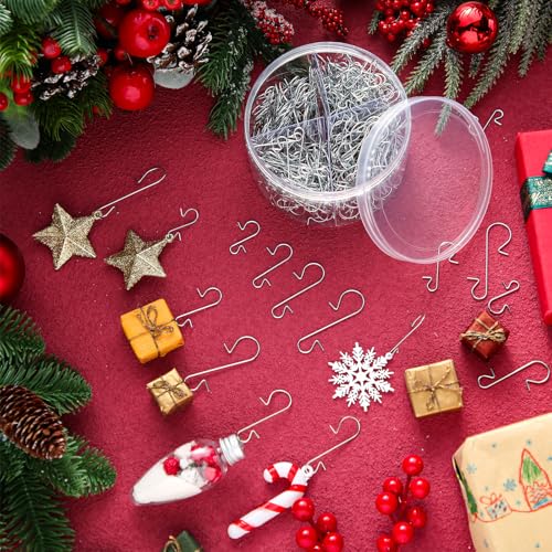 Crochets de décoration de Noël robustes en acier argenté de qualité - 8