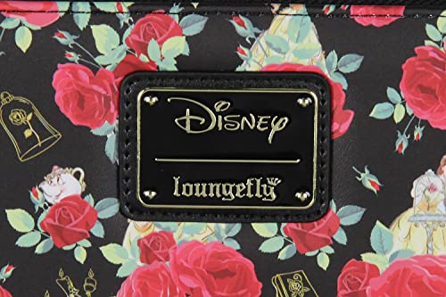 Loungefly Disney Beauty And The Beast Belle Roses Zip Around Wallet2