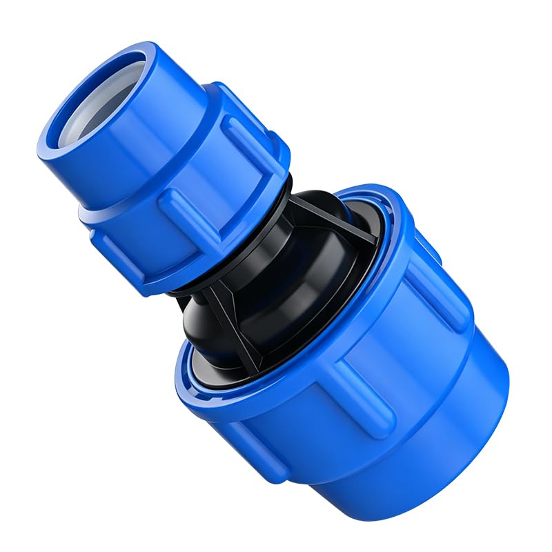 BroLuka 1 Piece PE Pipe Straight Connector, 25x20mm Plastic Quick Adapter Coupler for Garden Watering and Agricultural Irrigation Systems