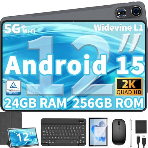 12 Inch Tablet Android 15 Tablets, 2025 Upgraded...