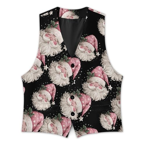 Christmas-Santa Men's Suit Vest Slim Fit Business Dress Party Pattern Waistcoat Vest Top3