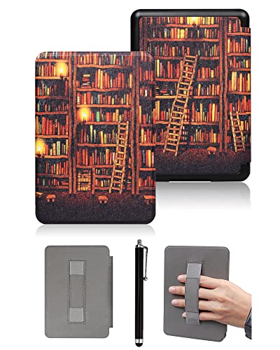 Custodia da 6 Slim Painted per Kindle 11th Generation-2022 Modello C2V2L3 . Protettiva Impermeabile con Funzione da Auto-Veglia A Sonno con Design del Cinturino Manuale
