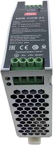 Original MEAN WELL DDR Series 240W Riel DIN DC DC Convertidor Entrada 16.8-33.6V DC a 48V DC 5A 240W meanwell Fuente de alimentación Convertidor de