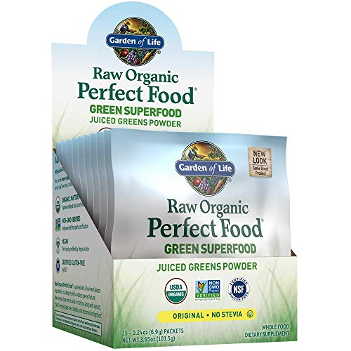 Garden-of-Life-Raw-Organic-Perfect-Food-Green-Superfood-Juiced-Greens-Powder-Single-Serving-Packets-Original-Stevia-Free-15-Count-Non-GMO-Gluten-Free-Whole-Food-Dietary-Supplement-Probiotics