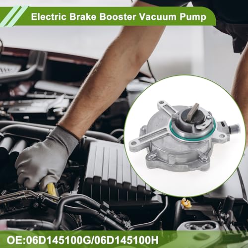 Bomba de Vacío para Frenos N.o 06D145100G, Bomba de Vacío para Motor para Volkswagen Passat 2.0L (2006-2008), Aleación de Aluminio, Tonos Plateados, 1 Unidad miniatura 3