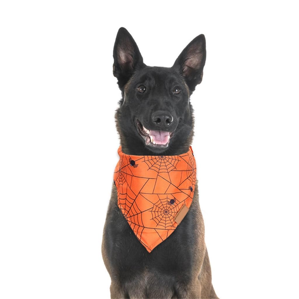 Halloween-Hundetuch Mit Geister-Muster – Schwarz, Größe S, Für Kleine & Mittlere Hunde