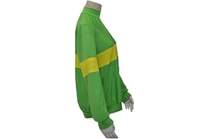 Chara Sweater - Frisk Chara Cosplay Costume, Blue Tops & Shorts Full Set for Halloween