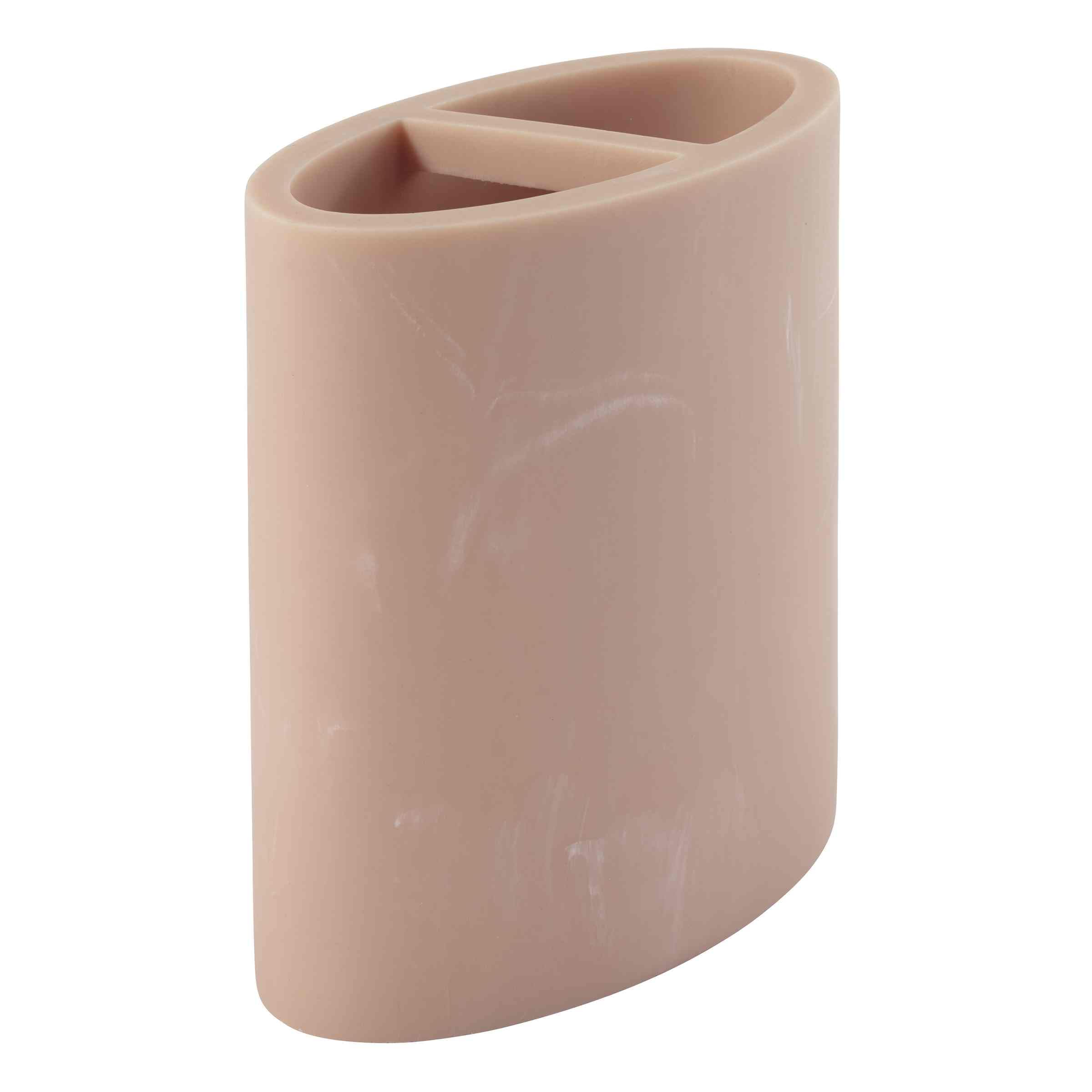 Nicole Miller Accesorios de baño Kendall Collection, soporte para cepillos de dientes, arcilla
