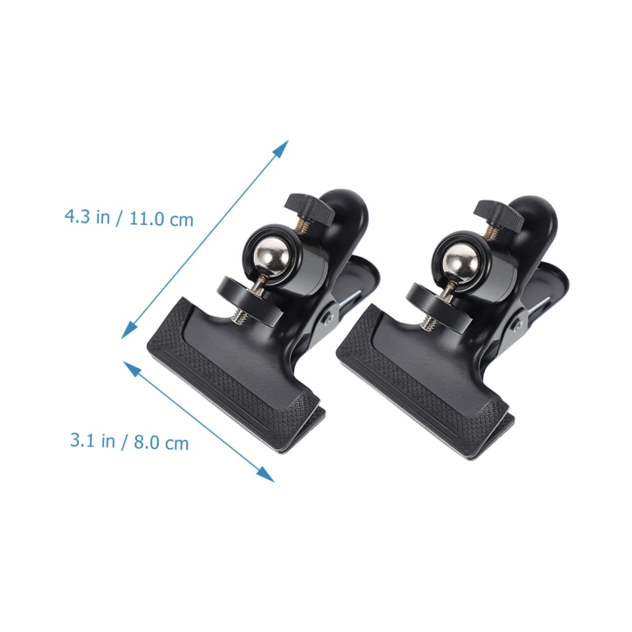 CONGARTENO 2Pcs Tripod Clamp Mount Background Clip Holder with Protective for Lighting Compatible with Light Stands and Tripods