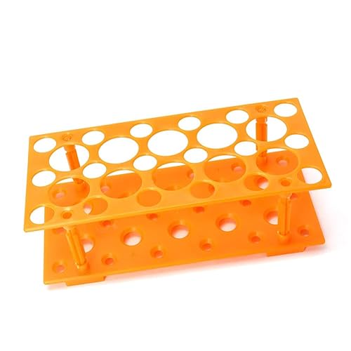 Soporte de tubo de centrífuga de 28 pozos Soporte de tubo de centrífuga Soporte de tubo de ensayo desmontable de plástico, naranja
