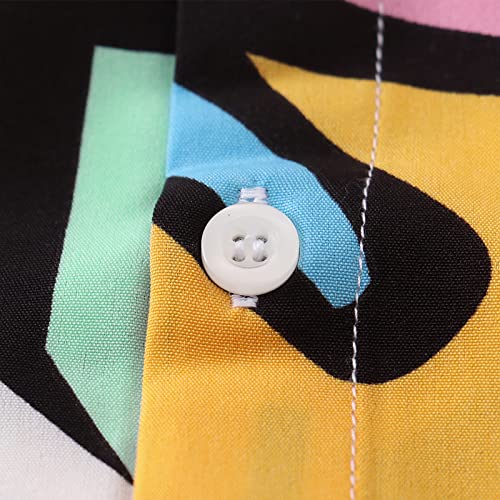 OCHENTA Boys' Short Sleeve Button-Down Shirt Lightweight Breathable Summer Tops with 90s Vintage Style4