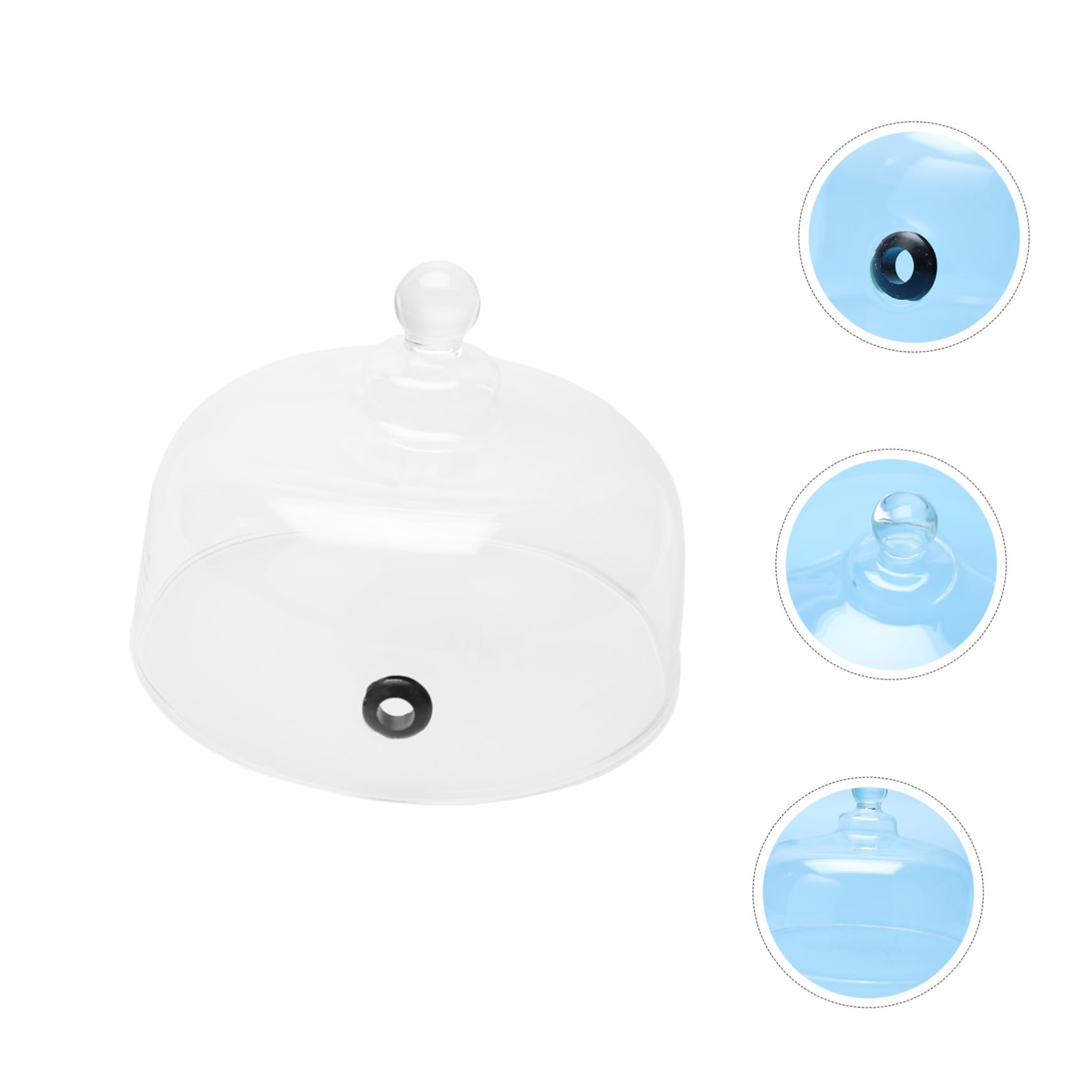 de Vidrio para Alimentos Transparente Tapa para Pasteles y Pan Protector de Postres con Asa Fácil de Limpiar y Almacenar para Frutas y Repostería Cocina y Profesional