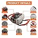72CC Auger Post Hole Digger, 2 Stroke Gas Powered Earth Post Hole Digger with 2 Auger Drill Bits(6