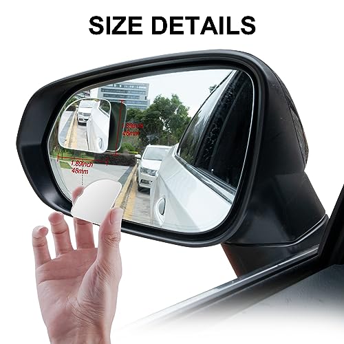 image for LivTee Blind Spot Mirror, Fan HD Glass Frameless Convex Rear View Mirr