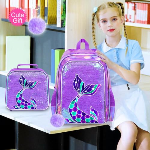 Image of 16 inch Backpack for Girls Boys 4-8, 3Pcs Kids Bookbag Set with Lunch Box, School Bag for Preschool Kindergarten