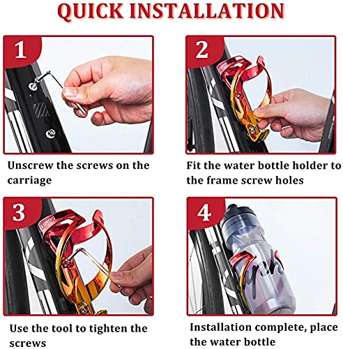 Soporte de botella para bicicleta de color degradado hecho de plástico PC resistente 5