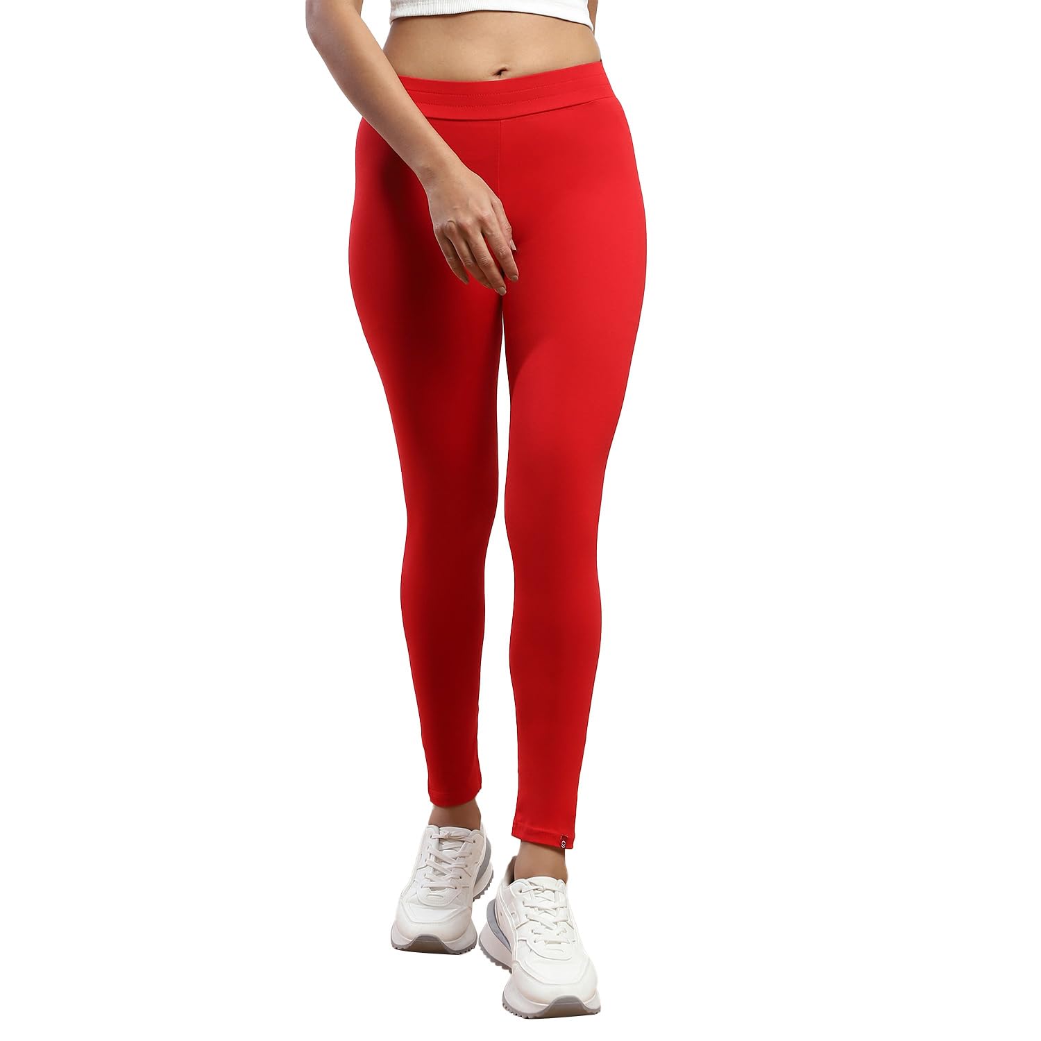 biba Women Solid Regular Fit Bottom Wear(Bottom Wear002B_Red_Large)-picture-16