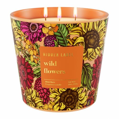Wild Flowers Scented Candle, 30oz Natural Soy Wax...
