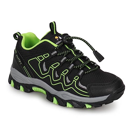 UOVO Boys Trainers Kids Water Resistant Walking Shoes Sports Outdoor Sneakers Children Trekking Hiking Footwear Running Shoes Size 11.5 UK Child to 5.5 UK
