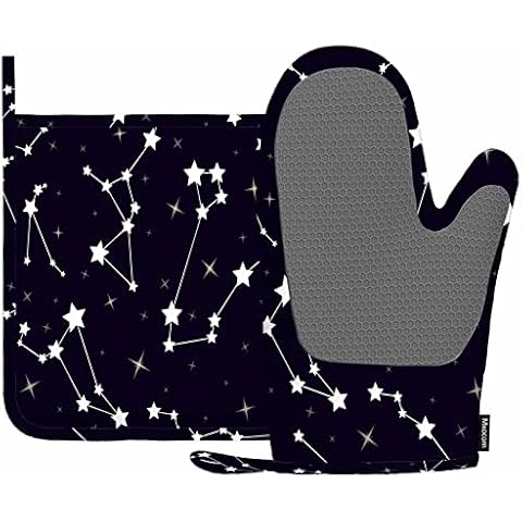 Mxocom Cosmic Space Oven Mitt and Pot Holder Cover