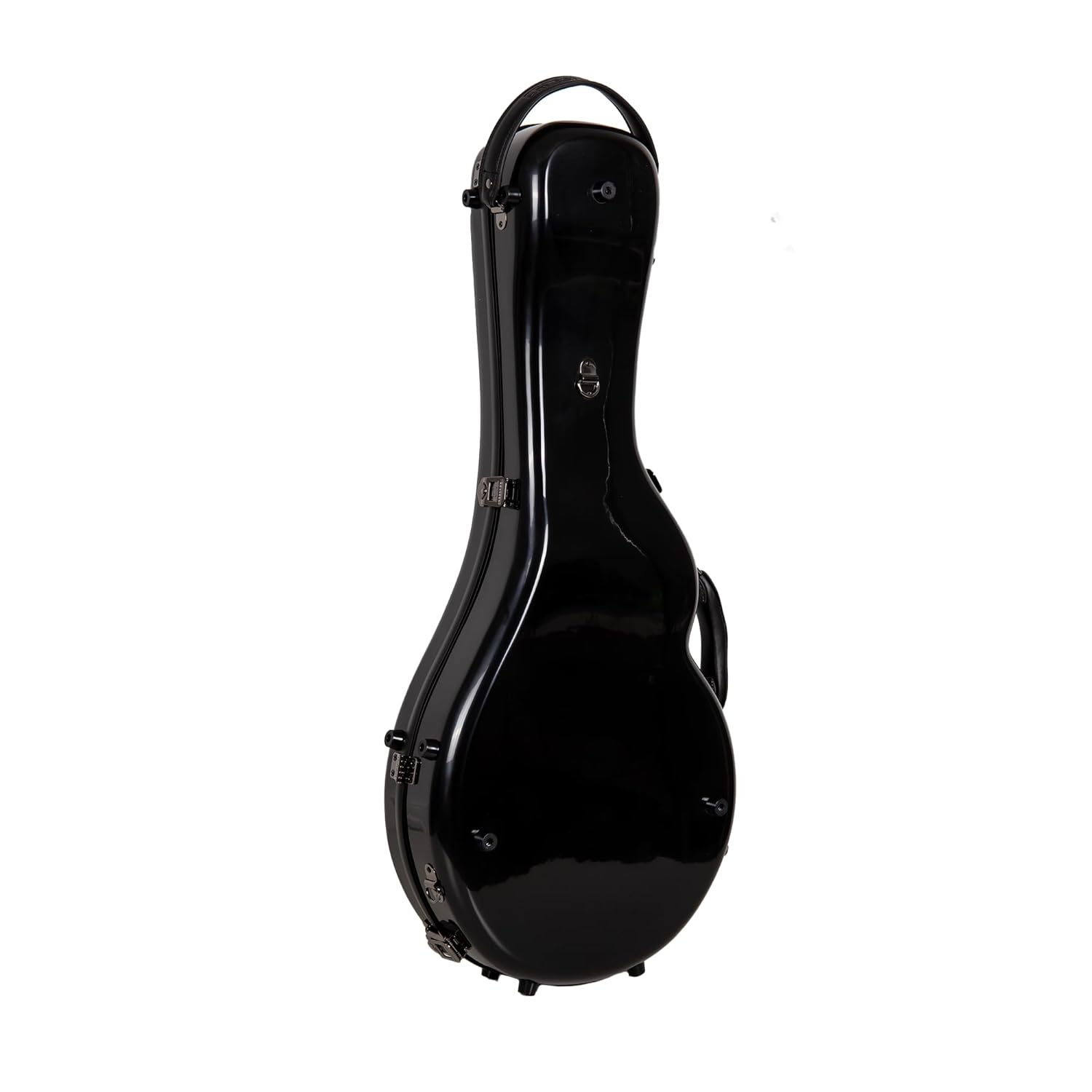 Crossrock F-style Mandola Case fits Eastman MDA315 & Gibson H5 | 100% Fiberglass Hardshell with Brand Latches, TSA Lock, and Detachable Straps-Black (CRF2020MDLBK)