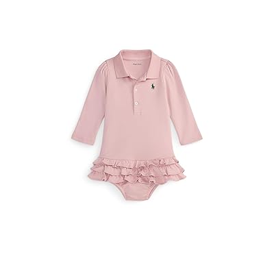 Polo Ralph Lauren Kids Ruffled Soft Cotton Polo Dress Bloomer (Infant) Girl