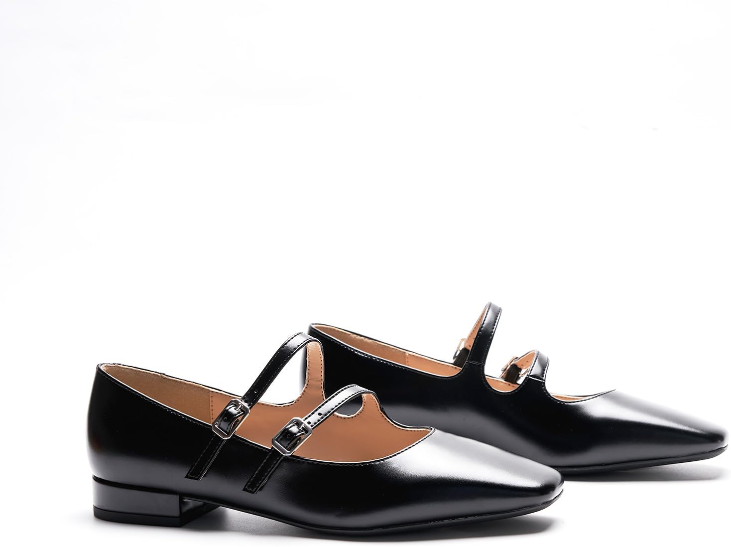 C.Paravano Women's Mary Jane Shoes | Ballet Flats | Women's Flats | Square Toe | Flat Shoe | Block Heel - Image 5