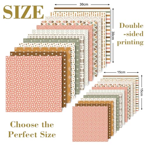 Papier scrapbooking coloré Whaline de qualité supérieure 30x30
