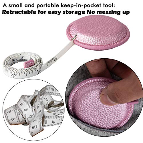 Tape Measure For Body Measuring, 79Inch/2Meters Retractable Measuring Tape For Body Fabric Sewing Tailor Cloth Knitting Craft Measurements Dual Sided (Round,1 Pack) #TOP3