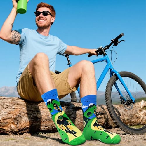 WAMIOKAGRO Fahrrad Geschenke für Männer Frauen, Fahrrad Zubehör, Lustige Socken, Männergeschenke Weihnachtsgeschenke für Männer Frauen Teenager Jungen Mädchen Kinder zu Geburtstag Weihnachten