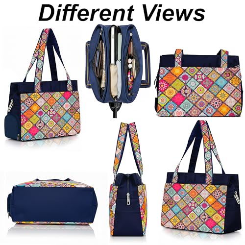 Image of Printed Handbag for Women | Office Bag | Stylish Bag for Office Use | Nylon Large Shoulder Bag 20 Liter | Stylish Tote for Office Use | Purse for Women | Vegan Handbag | Daily & Travel Use