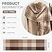Brown Women's Large Plaid Scarf Fashion Long Shawl Wrap for Winter Warm Lightweight