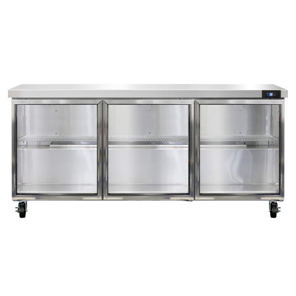 SW72-GD Three Section Work Top Refrigerator 72" W by Continental Refrigerator – 20.6 cubic_feet
