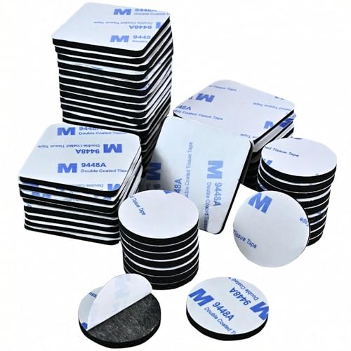 Double Sided Foam Tape,Heavy Duty Mounting Tape,56Pcs 3mm thickness Self-Adhesive Tape,Super-Sticky...