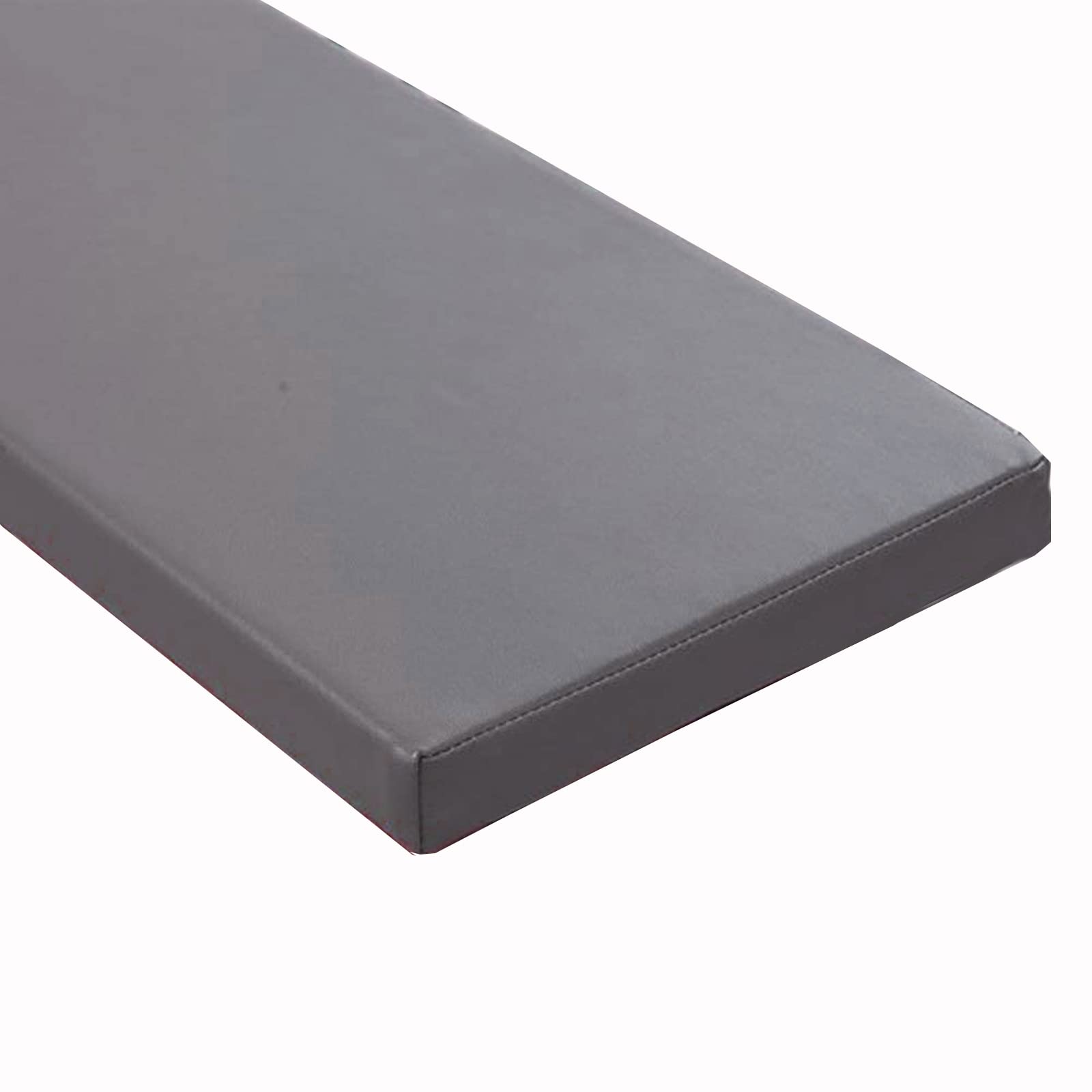 JABGF Waterproof PU Leather Bench Cushion, Non-Slip Outdoor Indoor Furniture Seat Pad Removable Bay Window Seat Pad, Durable Replacement Pad (35x16x2inch,Dark Gray)
