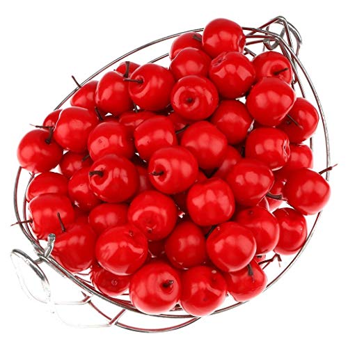 Gresorth 100 pcs Artificiel Rouge Pomme Faux Fruit Pomme Accueil Fête Christmas Arbre DIY Décoration Modèle Cover