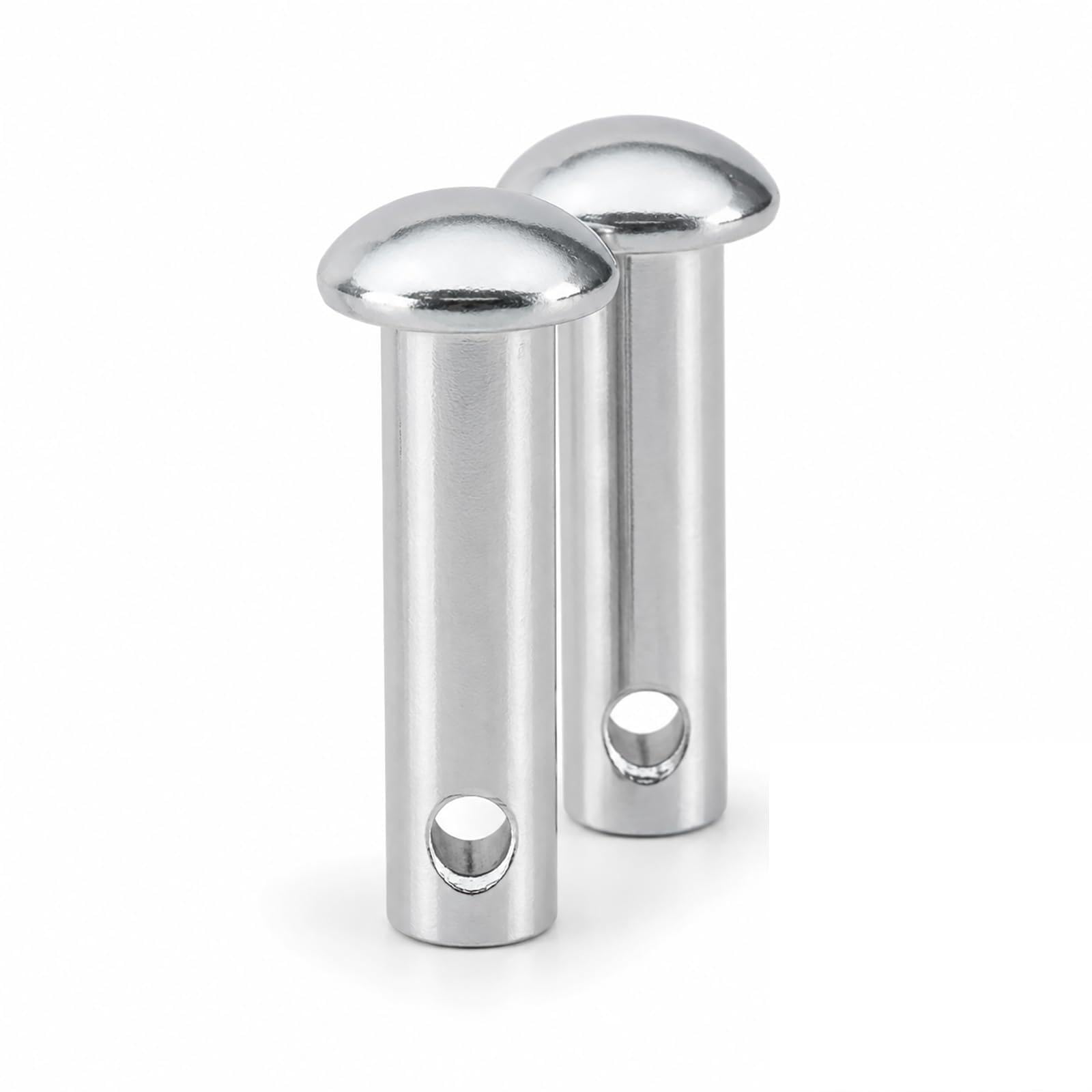 2 Stück Bolzen für Hängesessel Aufhängung, Sicherungsbolzen mit Splint 80 mm, Hängematten Bolzen Befestigung Zubehör aus Metall, Ersatz Steckbolzen für Schwebesessel, Schaukeln und Gartenmöbel