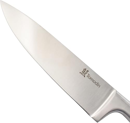 Miniatura 2 de BambooMN Cuchillo de chef - Hoja lisa mango plateado - 1 cuchillo