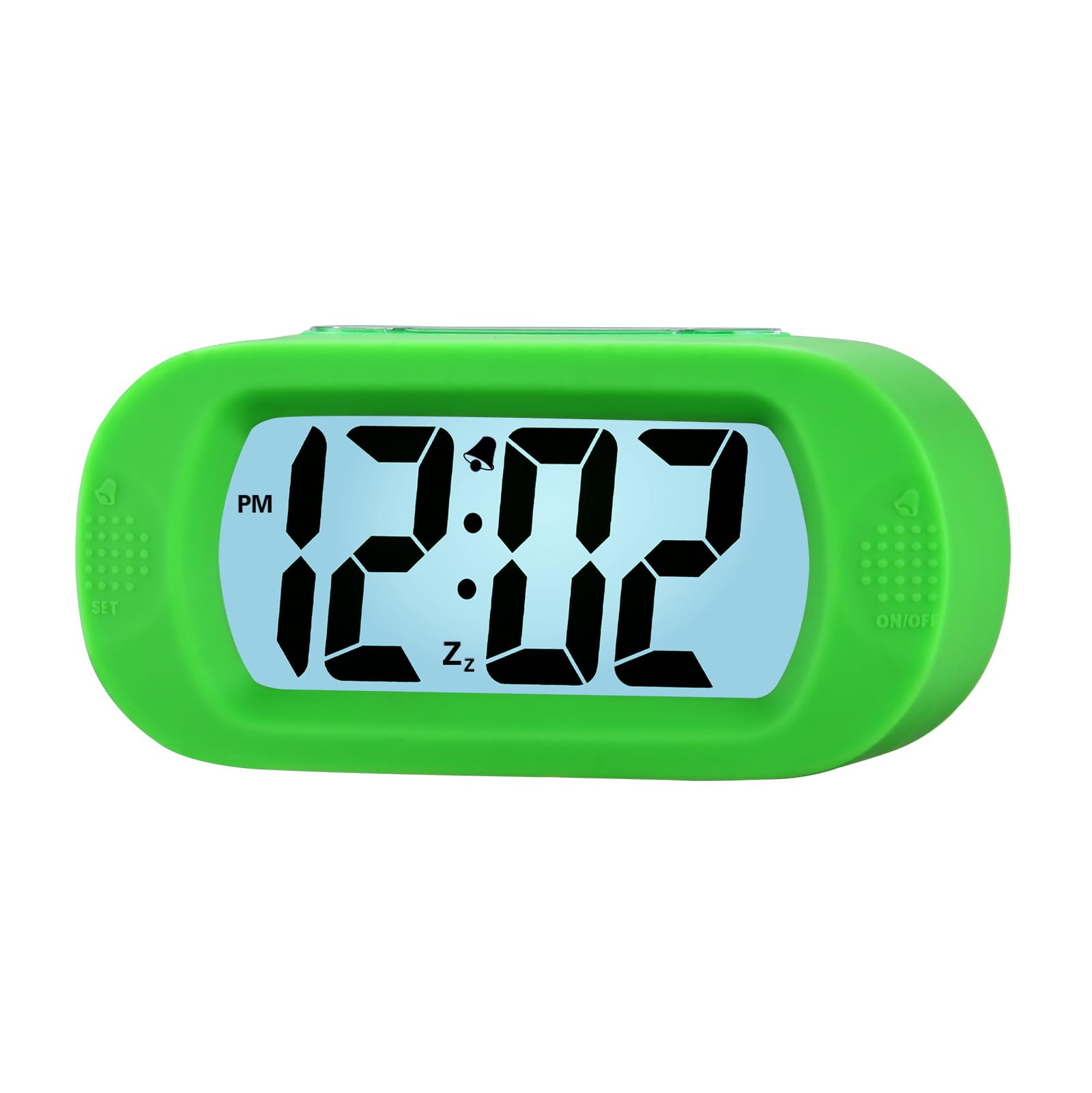 Plumeet Einfach Einzustellen, Großer Digitaler LCD-Reisewecker, Mit Schlummermodus und Nachtlicht, Ansteigendem Soundalarm & Handgerät-Größe, Kinder