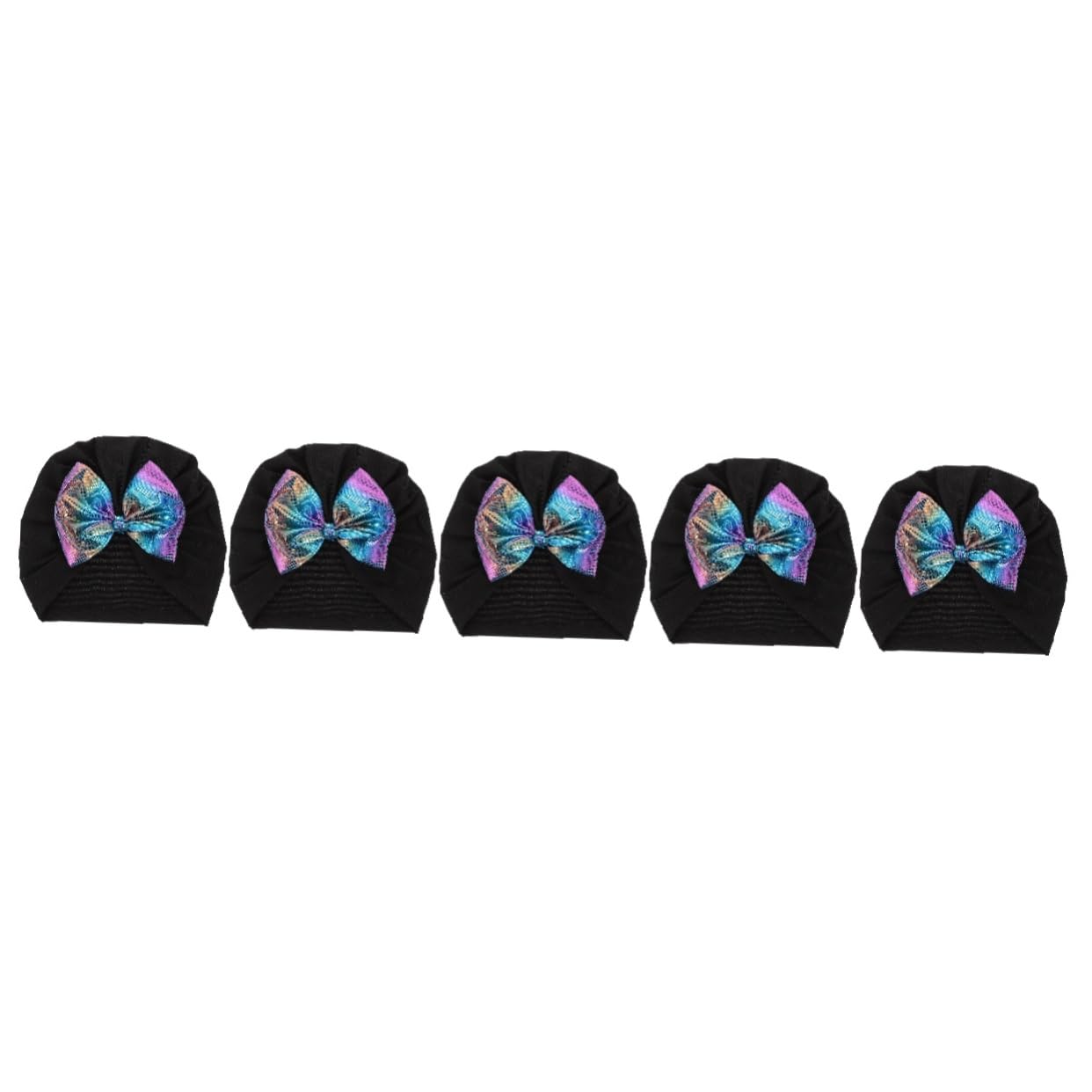 VANZACK 5pièces Bonnet De Natation Décoratif pour Adultes Chapeau Nylon Élastique avec Nœud pour Cheveux pour Piscine Natation