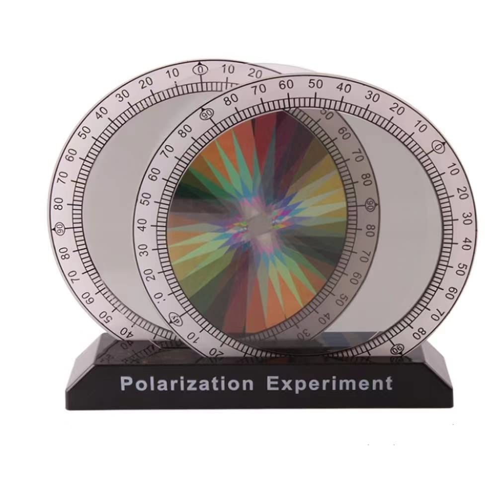 XCSCUK Polarizer Light Polarization Demonstrator,Student Experimental Teaching Aids,Physics Optical Test Instrument,for School Teaching (Color)