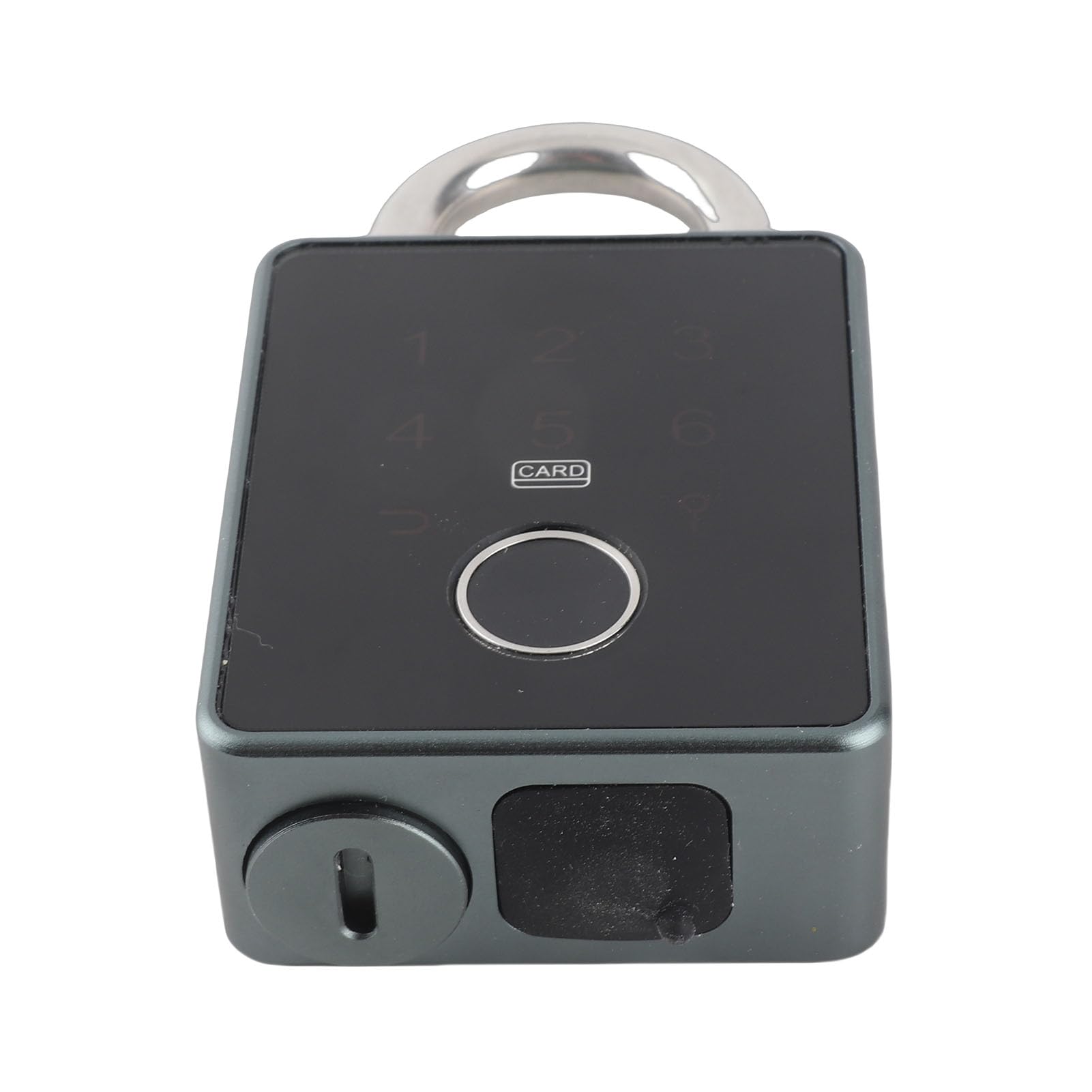 Cryfokt Candado de Huella Digital Biométrico Inteligente sin Llave, Cerradura de Seguridad Exterior Resistente para Gimnasio, Escuela, Oficina, Aleación de Aluminio (APLICACIÓN DE BLOQUEO TT)