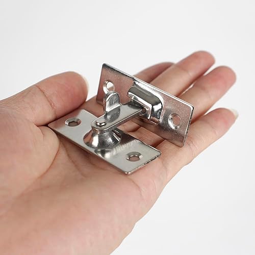 Miniatura 3 de Hebilla de bloqueo de puerta de ángulo recto de 90 grados, 304 de pantalla deslizante de acero inoxidable, cerradura de puerta de granero, cierre de