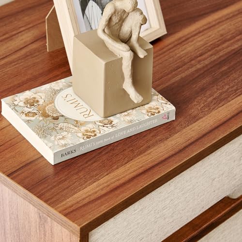 Image of Home Centre | Shoji Chest of 4 Drawers | Engineered Wood | Brown | 1 Year Warranty
