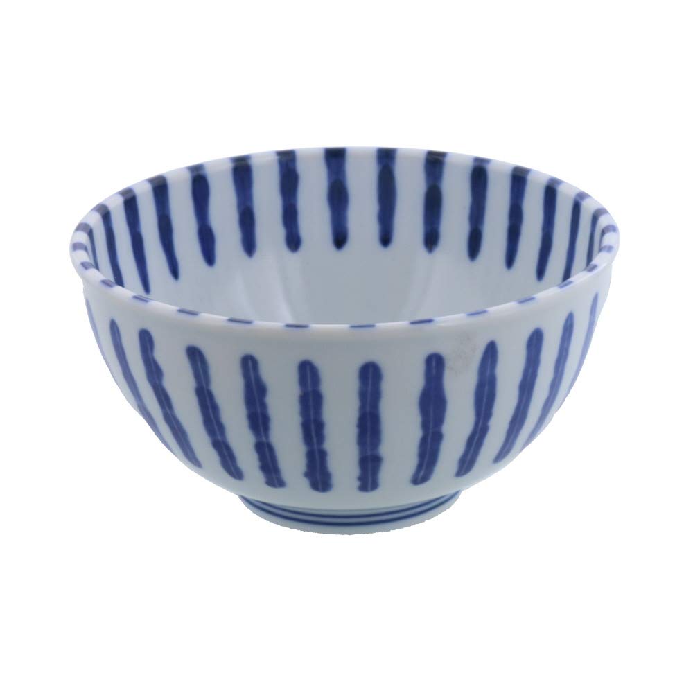 Indigo Stripe Donburi Bowl—Lightweight 930cc
