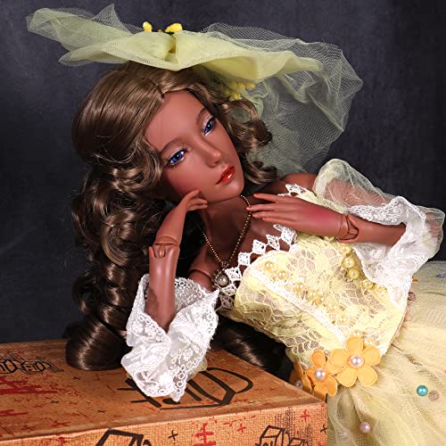 Muñeca BJD articulada 24 pulgadas con maquillaje básico miniatura 7