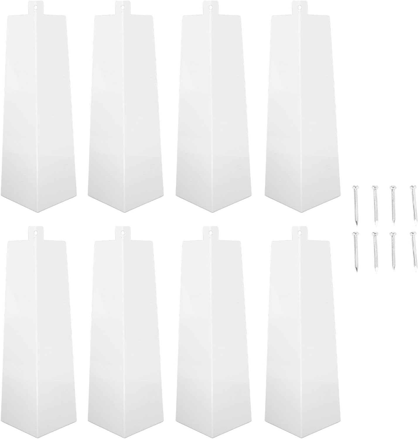 8PCs Aluminum Corner Strips, Strong Aluminum Structure, Simple Installation, with Rivets, for Mobile Home House Outside Corners & Nails