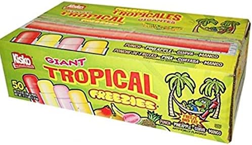 Kisko Giant Tropical Freezies, 50 Count
