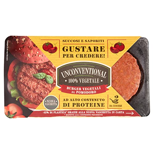Unconventional, Burger Vegetali, Alternativa Vegetale alla Carne, Ricchi di Proteine e Saporiti, Facili da Preparare in Padella, Ideali per panini, 2x110gr