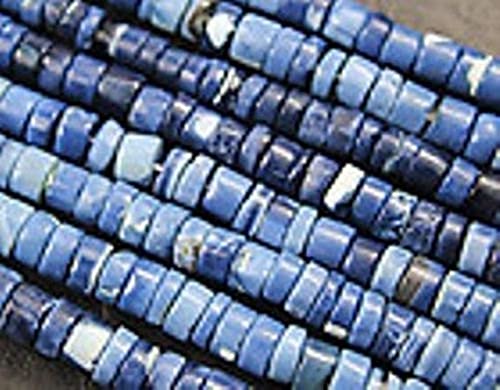 Opale bleue naturelle perles lisses 6-7mm pour bijoux bohèmes de vacances